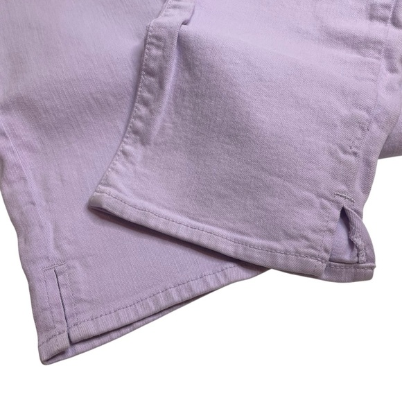 NYDJ Curves 360 Slim Straight Ankle Side Slit Jeans Lilac Petal Size 4 New - Picture 7 of 10